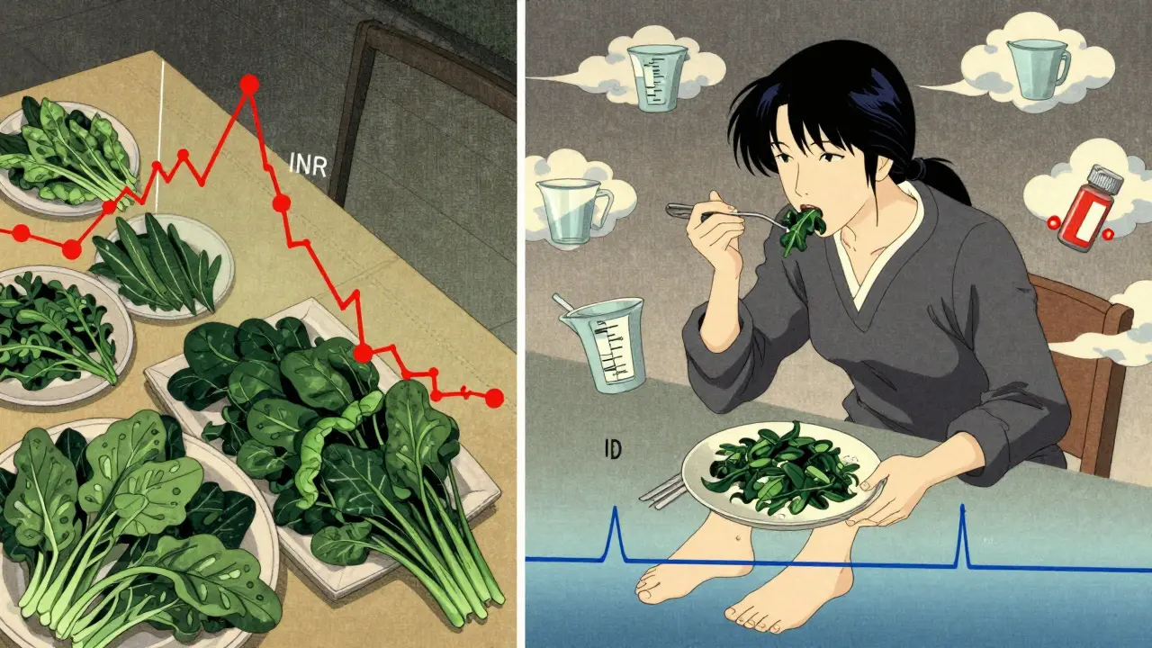 Split scene: chaotic greens vs. steady measured greens, with INR graph lines as rivers.